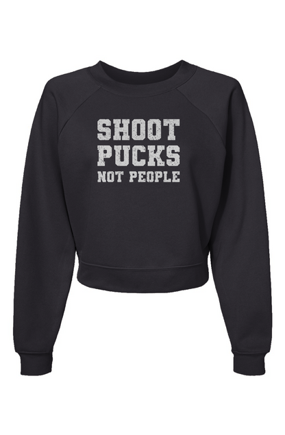 Raglan Rival Shoot Pucks Not People Pullover Charcoal | Barn Garb Hockey Threads
