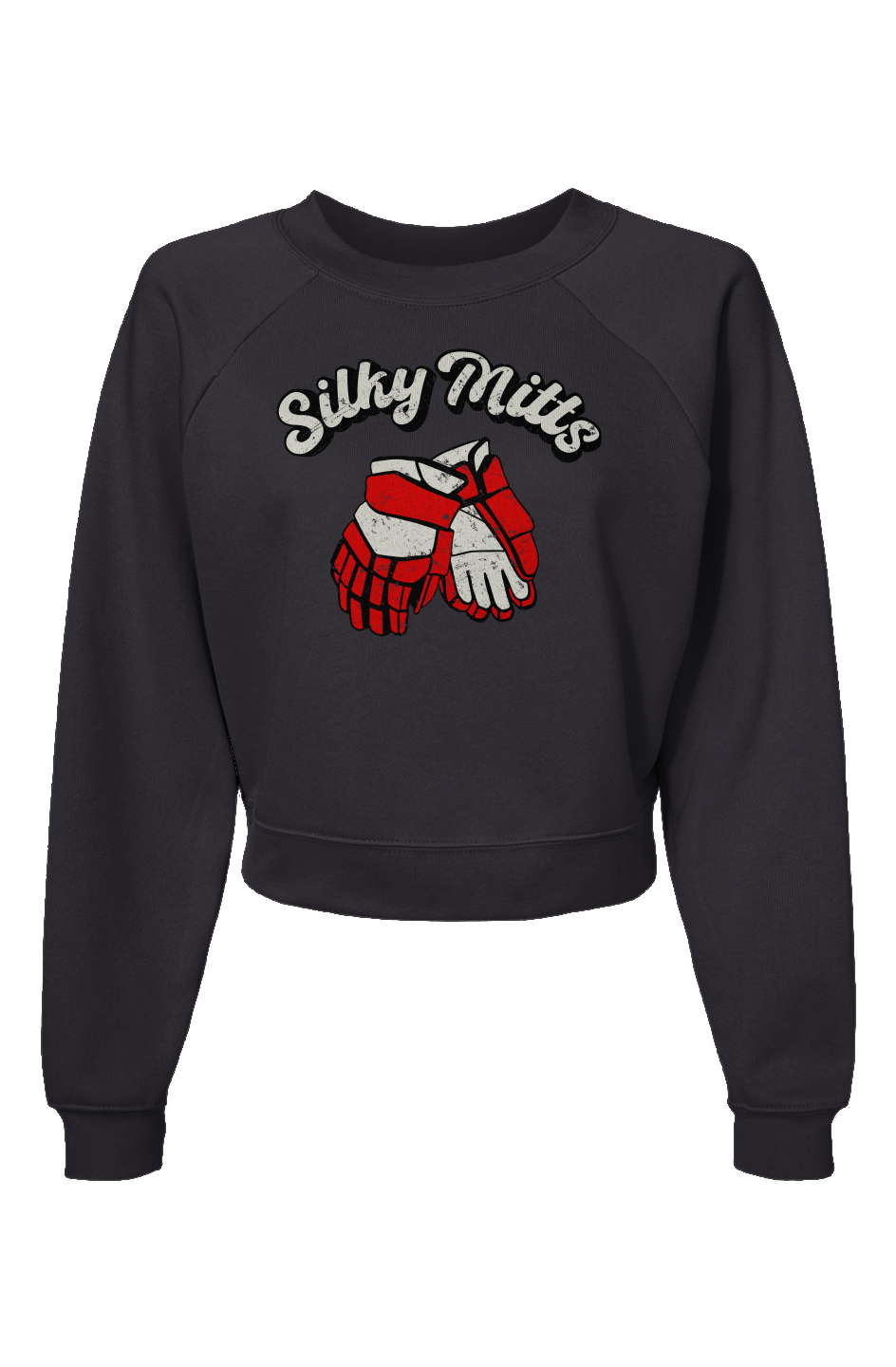 Raglan Rival Silky Mitts Pullover Charcoal | Barn Garb Hockey Threads