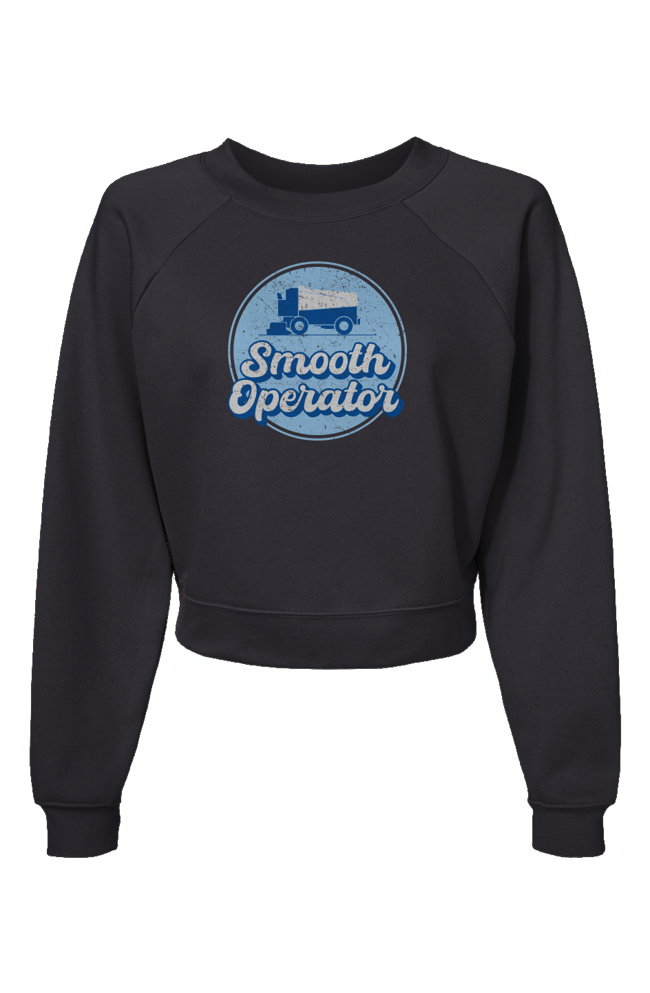 Raglan Rival Smooth Operator Rink Badge Pullover Charcoal | Barn Garb Hockey Threads