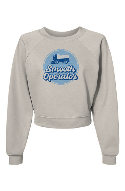 Raglan Rival Smooth Operator Rink Badge Pullover Vintage White | Barn Garb Hockey Threads