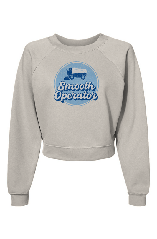 Raglan Rival Smooth Operator Rink Badge Pullover Vintage White | Barn Garb Hockey Threads