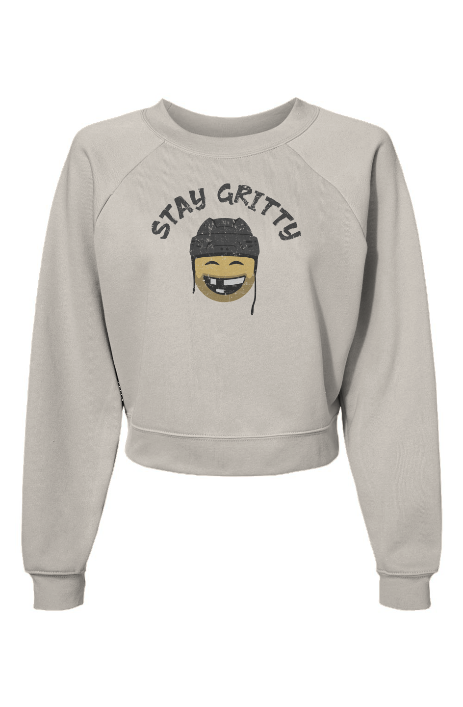 Raglan Rival Stay Gritty Pullover White | Barn Garb Hockey Threads