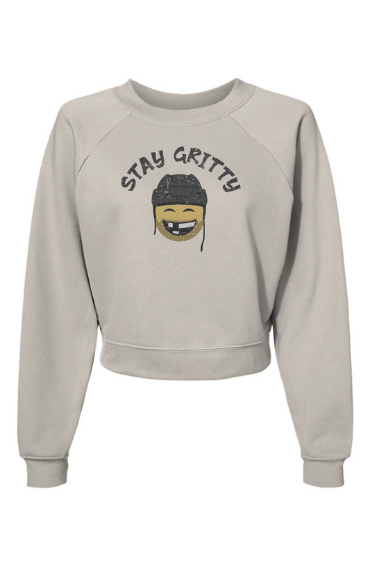 Raglan Rival Stay Gritty Pullover White | Barn Garb Hockey Threads