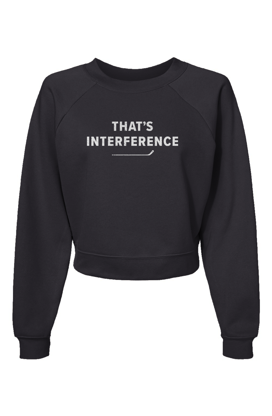 Raglan Rival That's Interference Pullover Charcoal | Barn Garb Hockey Threads