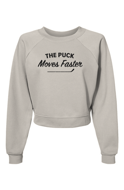 Raglan Rival The Puck Moves Faster Pullover Vintage White | Barn Garb Hockey Threads
