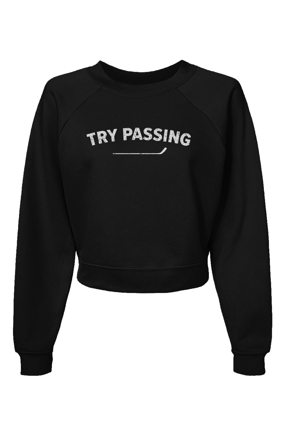 Raglan Rival Try Passing Pullover Black | Barn Garb Hockey Threads