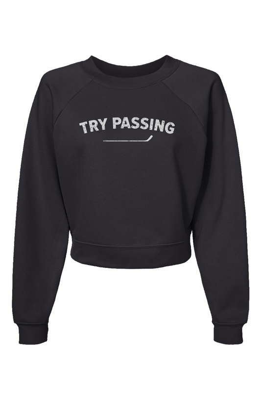 Raglan Rival Try Passing Pullover Charcoal | Barn Garb Hockey Threads