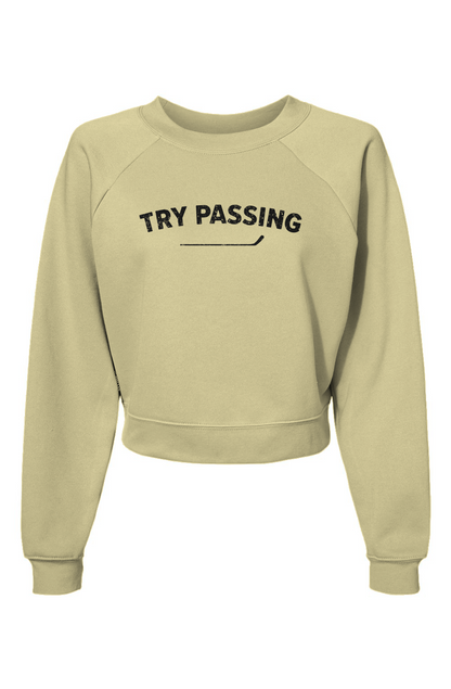 Raglan Rival Try Passing Pullover French Vanilla | Barn Garb Hockey Threads