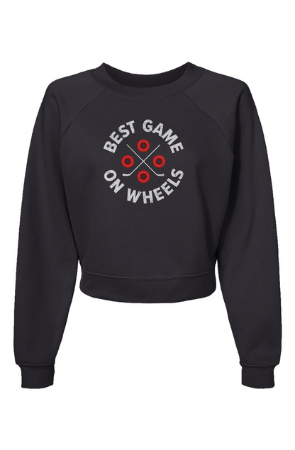 Raglan Rival Wheels and Sticks Pullover Charcoal | Barn Garb Hockey Threads