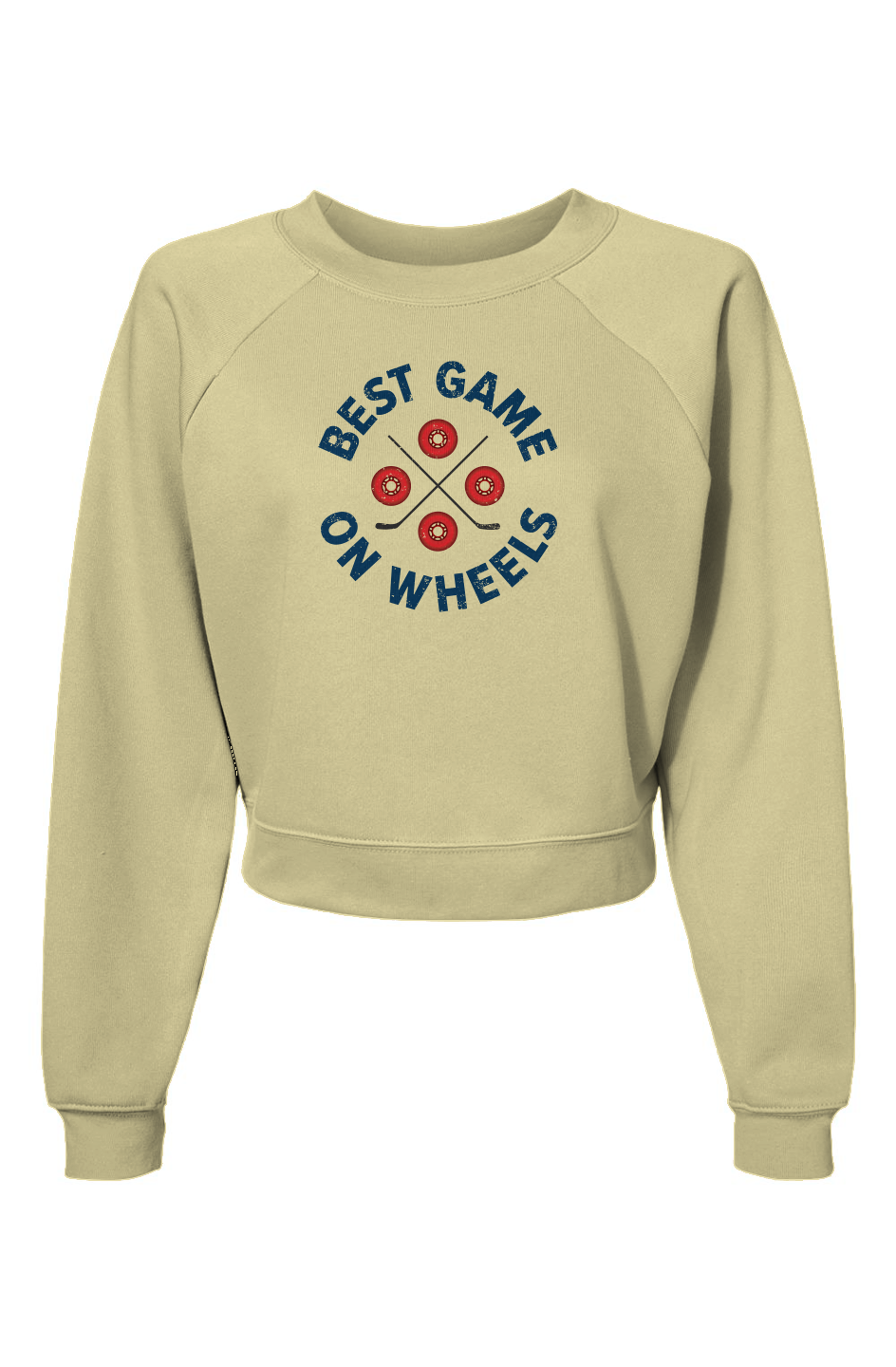 Raglan Rival Wheels and Sticks Pullover French Vanilla | Barn Garb Hockey Threads