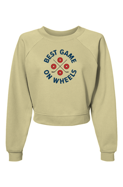 Raglan Rival Wheels and Sticks Pullover French Vanilla | Barn Garb Hockey Threads