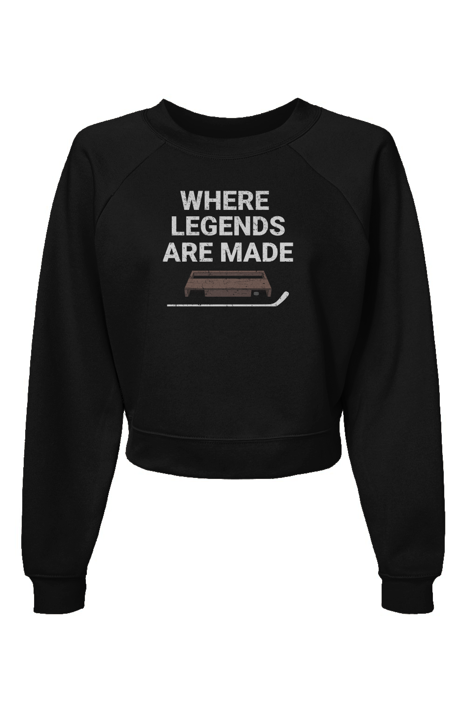 Raglan Rival Where Legends are Made Pullover Fleece Black | Barn Garb Hockey Threads
