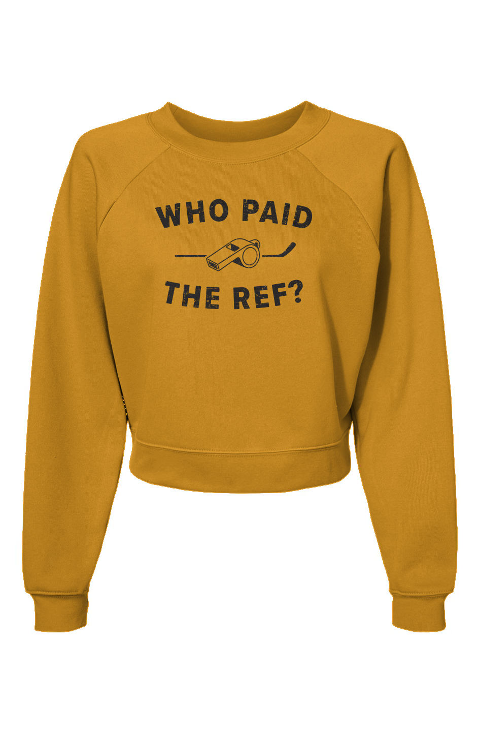 Raglan Rival Who Paid the Ref Pullover Heather Mustard | Barn Garb Hockey Threads