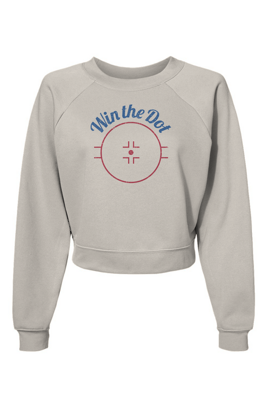 Raglan Rival Win the Dot Pullover Fleece White | Barn Garb Hockey Threads
