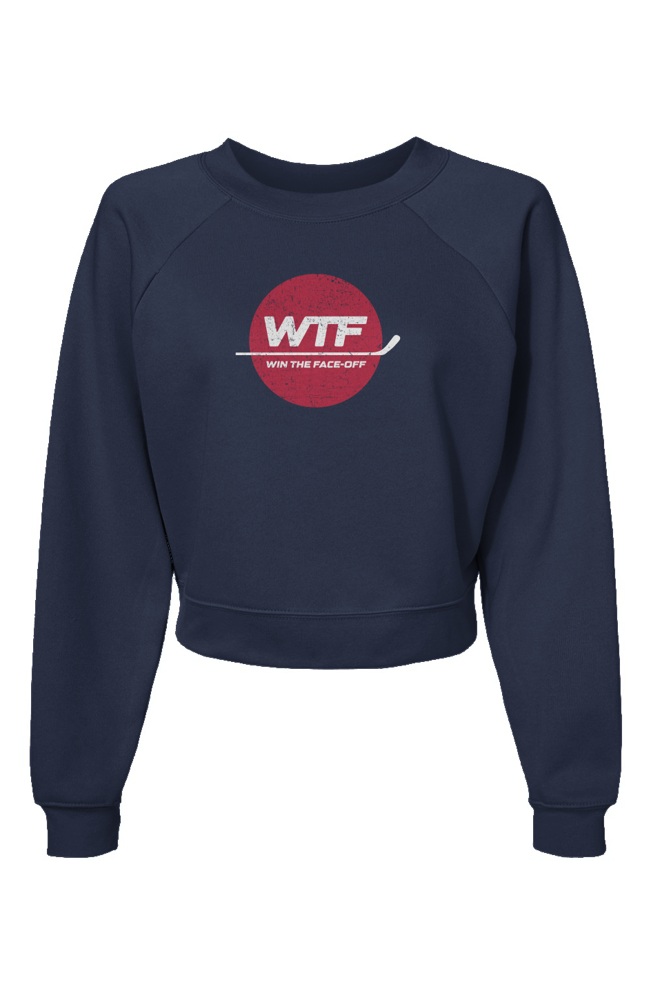 Raglan Rival Win the Faceoff Pullover Fleece Navy Blue | Barn Garb Hockey Threads