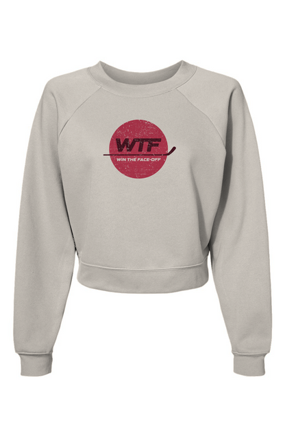 Raglan Rival Win the Faceoff Pullover Fleece White | Barn Garb Hockey Threads