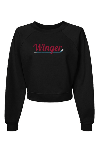 Raglan Rival Winger Pullover Fleece Black | Barn Garb Hockey Threads
