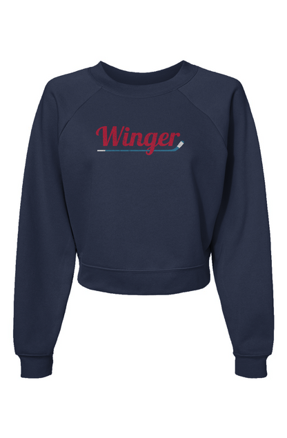 Raglan Rival Winger Pullover Fleece Navy | Barn Garb Hockey Threads
