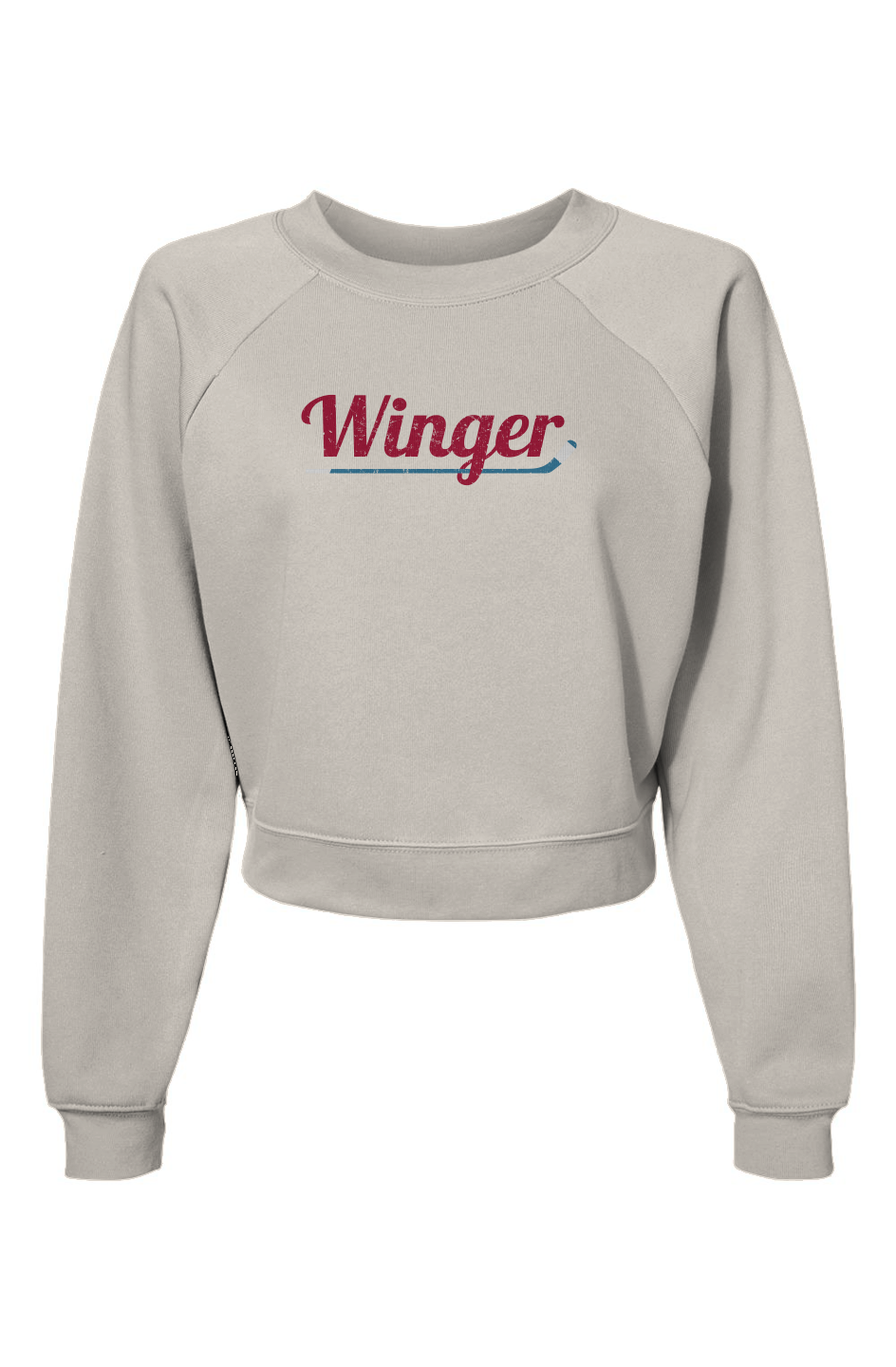 Raglan Rival Winger Pullover Fleece White | Barn Garb Hockey Threads
