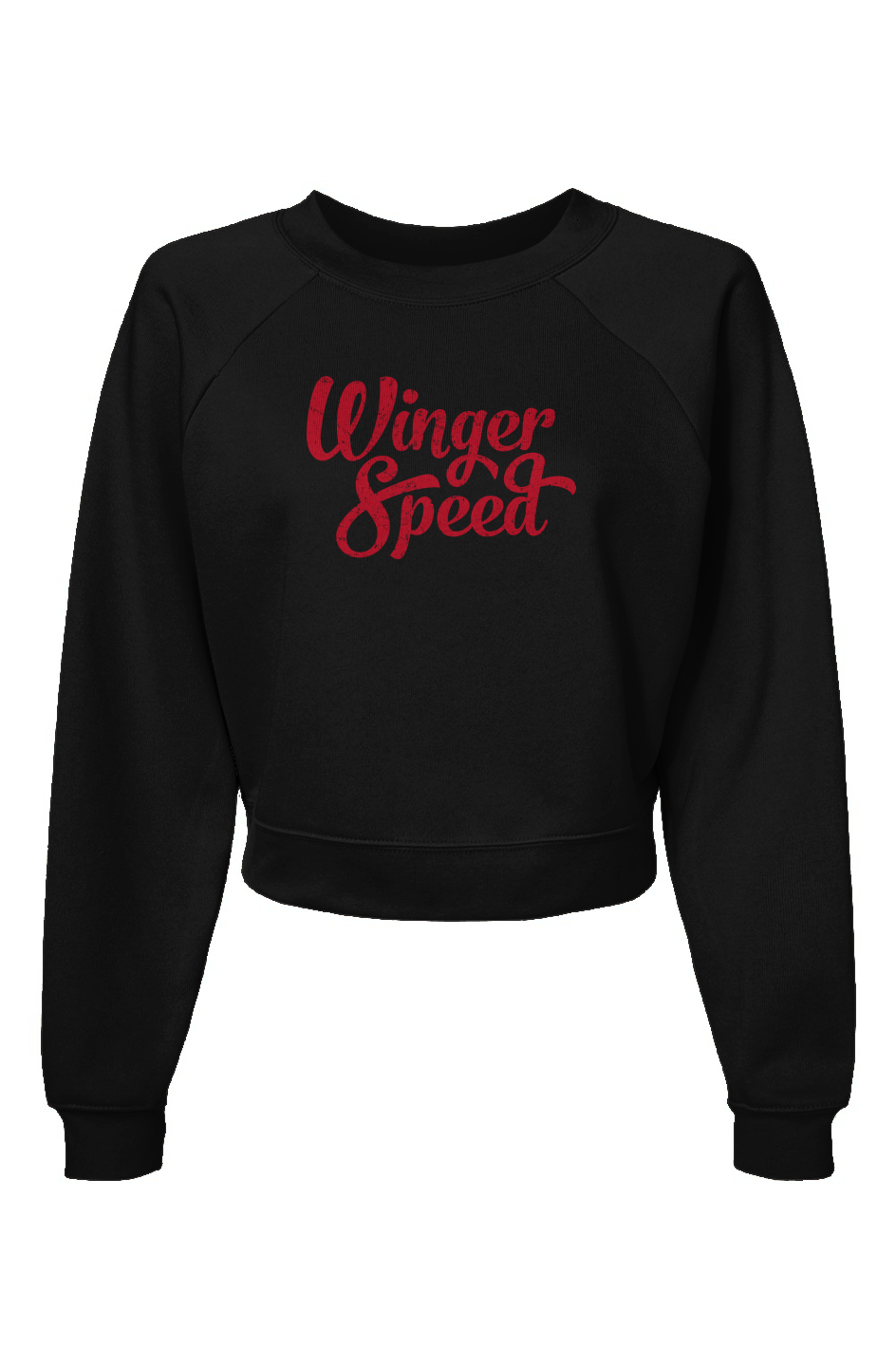 Raglan Rival Winger Speed Pullover Fleece Black | Barn Garb Hockey Threads