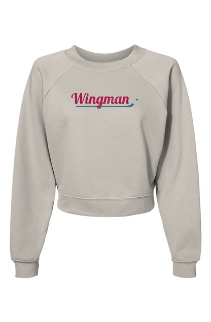 Raglan Rival Wingman Pullover Fleece White | Barn Garb Hockey Threads