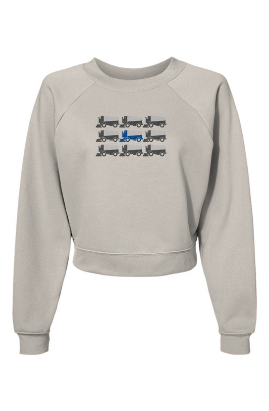 Raglan Rival Zamboni Nation Pullover Fleece White | Barn Garb Hockey Threads