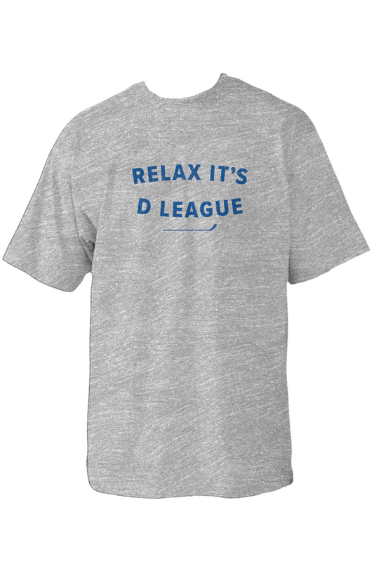 Relax it's D League 90s Throwback Tee Grey | Barn Garb Hockey Threads