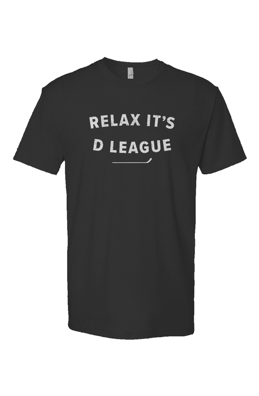 Relax it's D League Breakaway Performance Tee Black | Barn Garb Hockey Threads