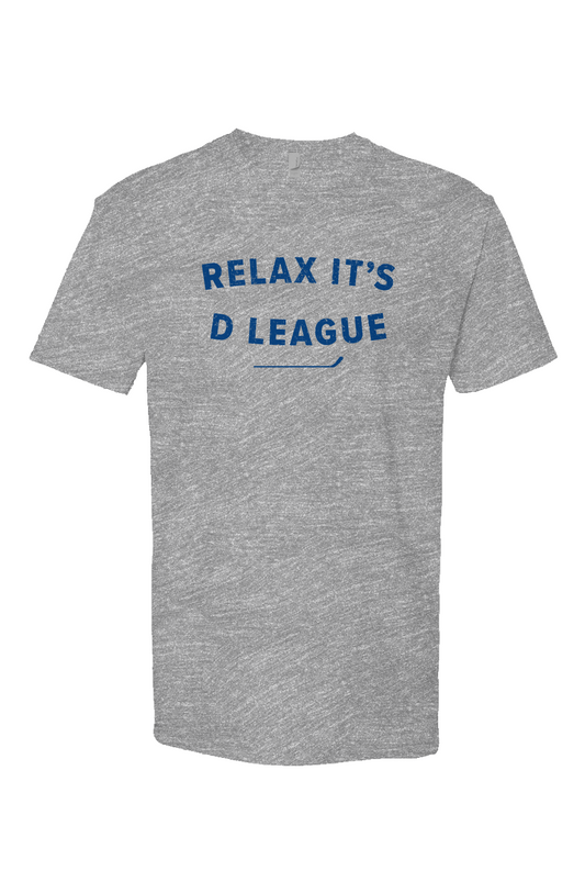 Relax it's D League Breakaway Performance Tee Grey | Barn Garb Hockey Threads