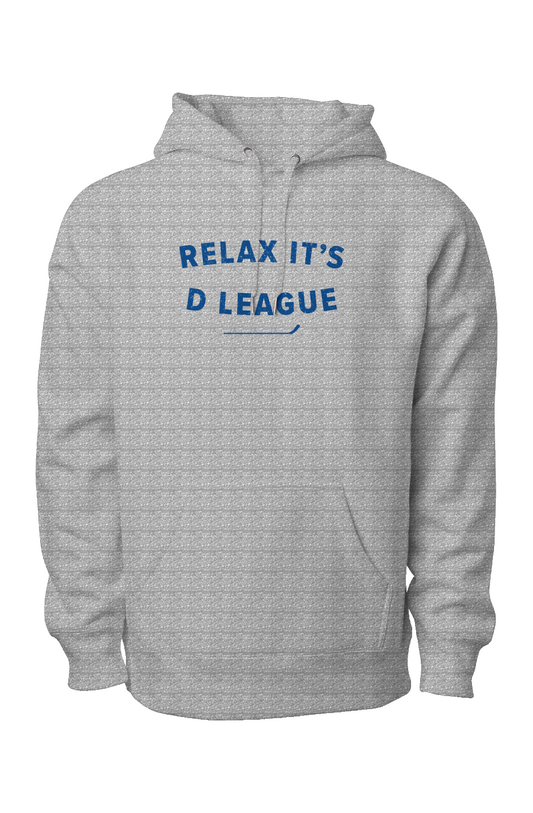 Relax it's D League Legend Heavyweight Hoodie Grey | Barn Garb Hockey Threads