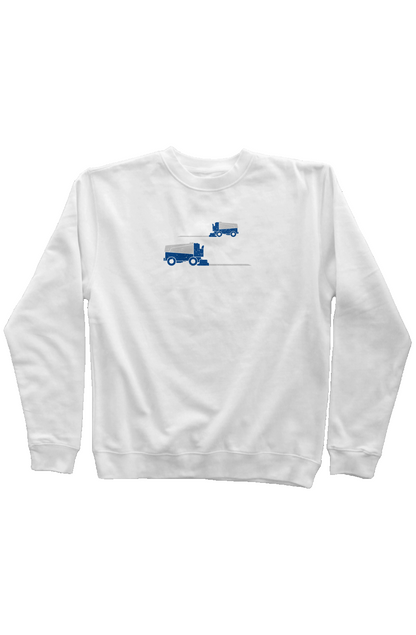 Resurfacer Rinkside Crewneck Sweatshirt White | Barn Garb Hockey Threads