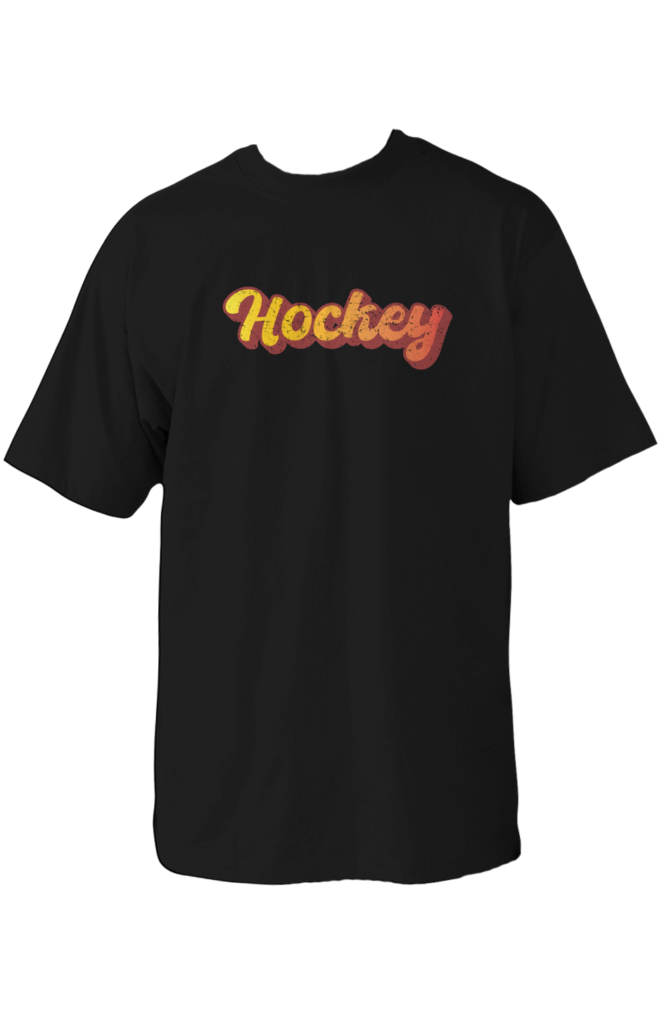 Retro Hockey 90s Throwback Oversized Heavyweight Tee Black | Barn Garb Hockey Threads