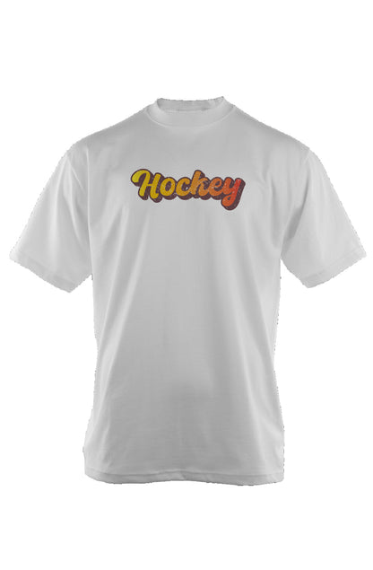 Retro Hockey 90s Throwback Oversized Heavyweight Tee White Barn Garb Hockey Threads