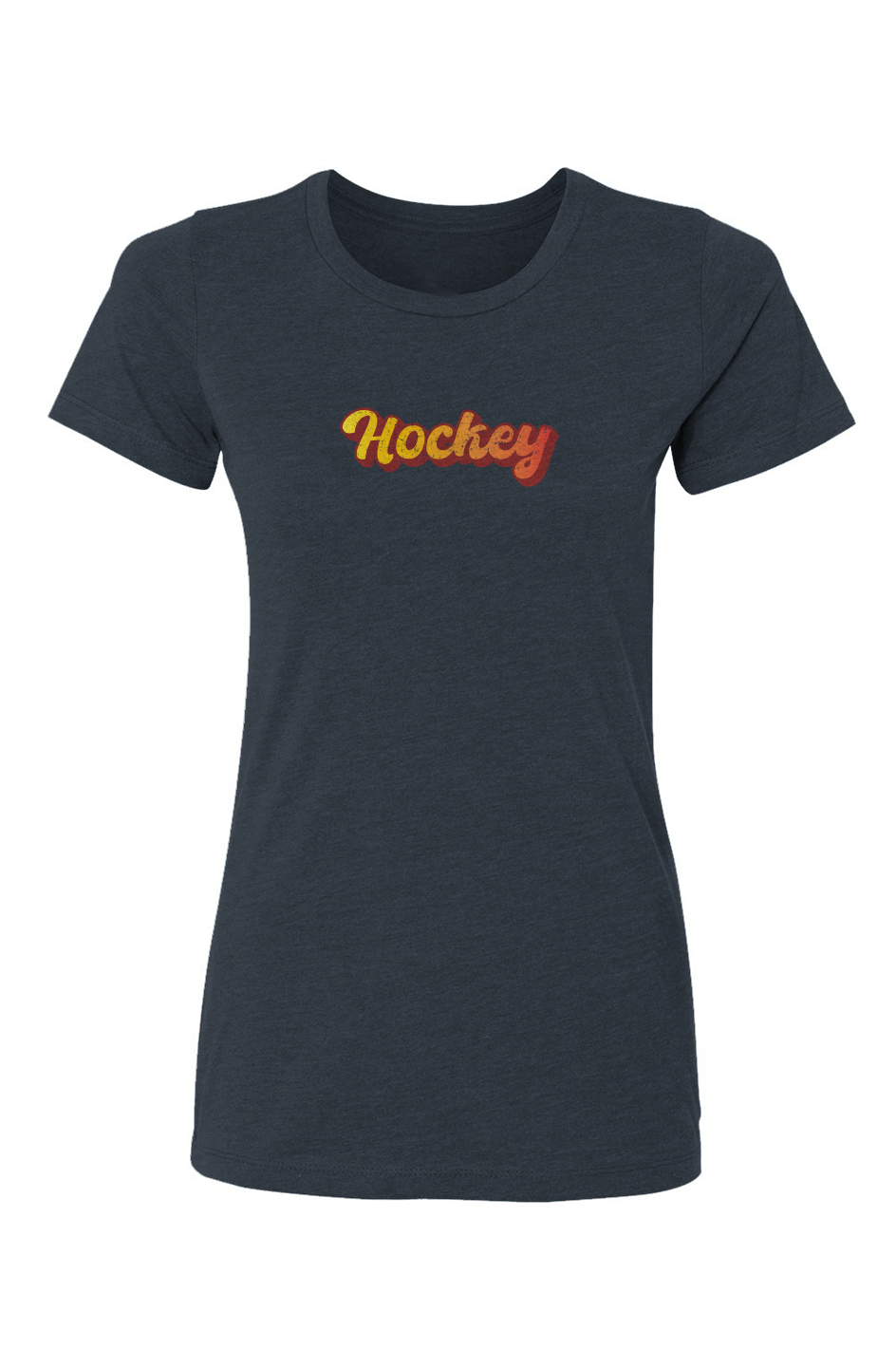 Retro Hockey Barn Babe Tee Black Navy Blue | Barn Garb Hockey Threads