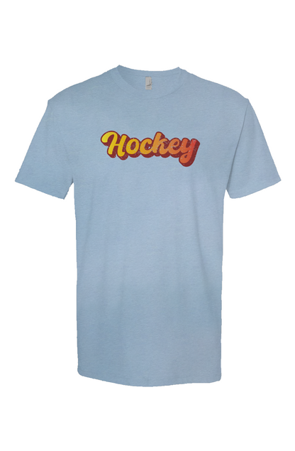 Retro Hockey Breakaway Performance Tee Ice Blue | Barn Garb Hockey Threads