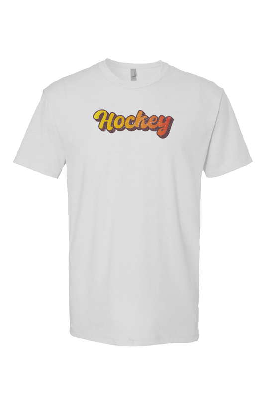 Retro Hockey Breakaway Performance Tee White Barn Garb Hockey Threads