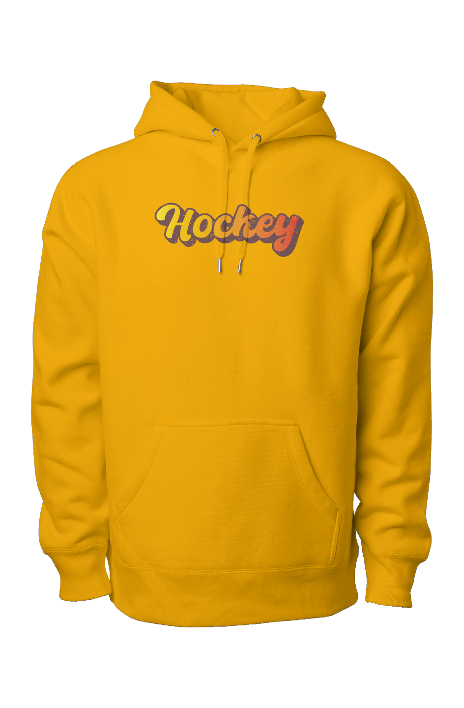 Retro Hockey Legend Heavyweight Cross Grain Hoodie Gold | Barn Garb Hockey Threads
