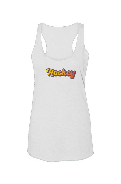Retro Hockey Racerback Barn Tank White | Barn Garb Hockey Threads