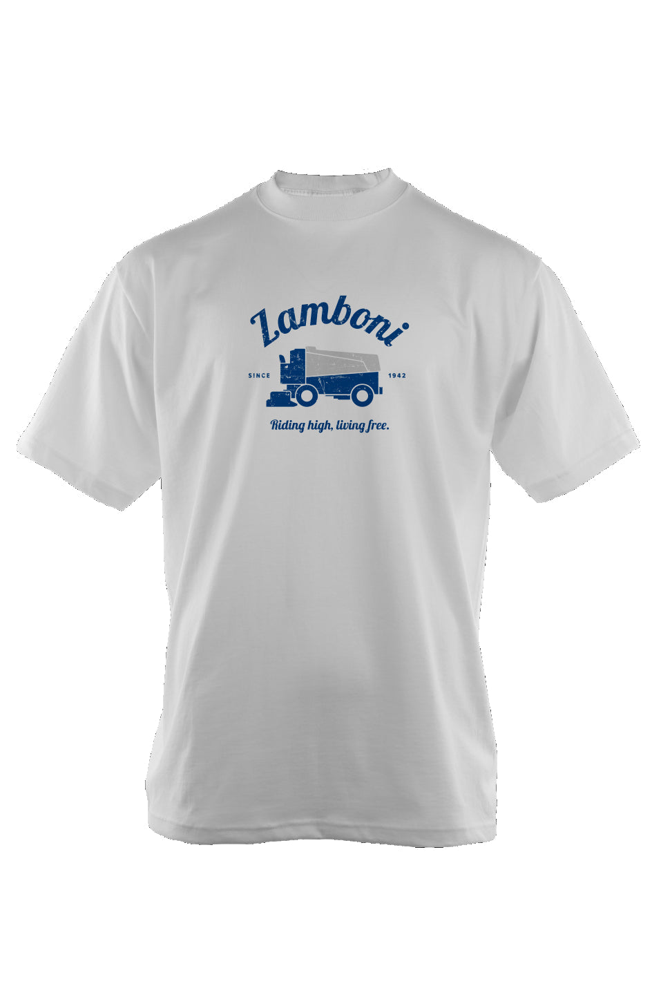 Riding High Living Free 90s Throwback Oversized Heavyweight Tee White | Barn Garb Hockey Threads
