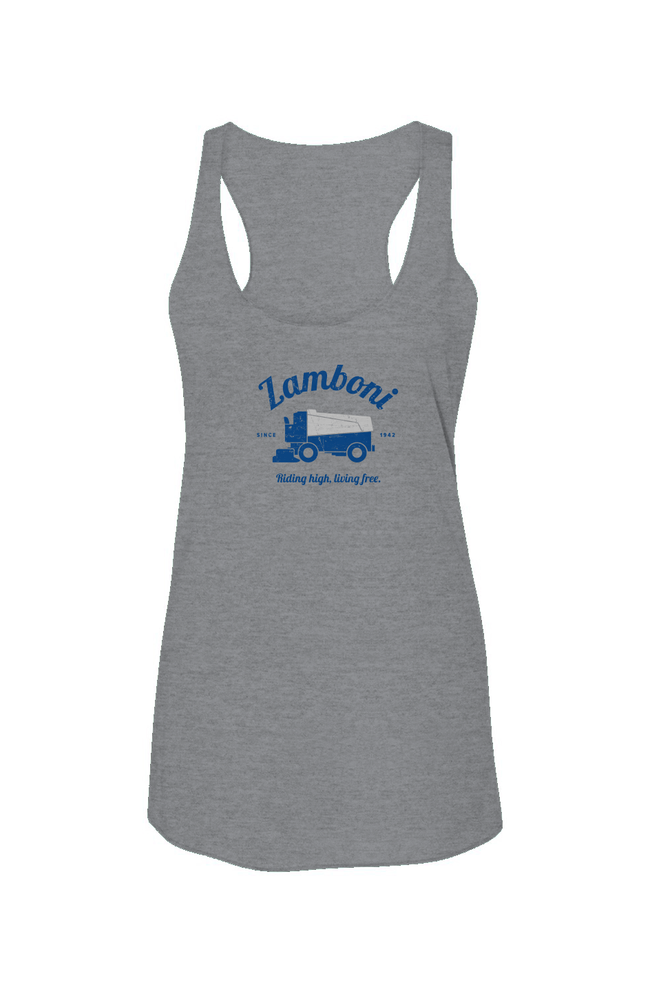 Riding High Living Free Racerback Barn Tank Grey | Barn Garb Hockey Threads