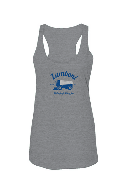 Riding High Living Free Racerback Barn Tank Grey | Barn Garb Hockey Threads