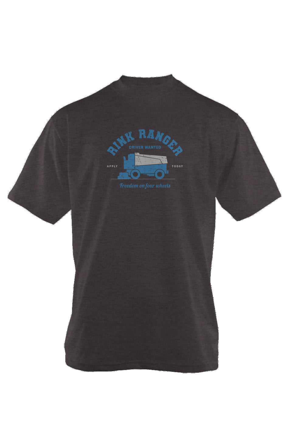 Rink Ranger 90s Throwback Tee Charcoal | Barn Garb Hockey Threads