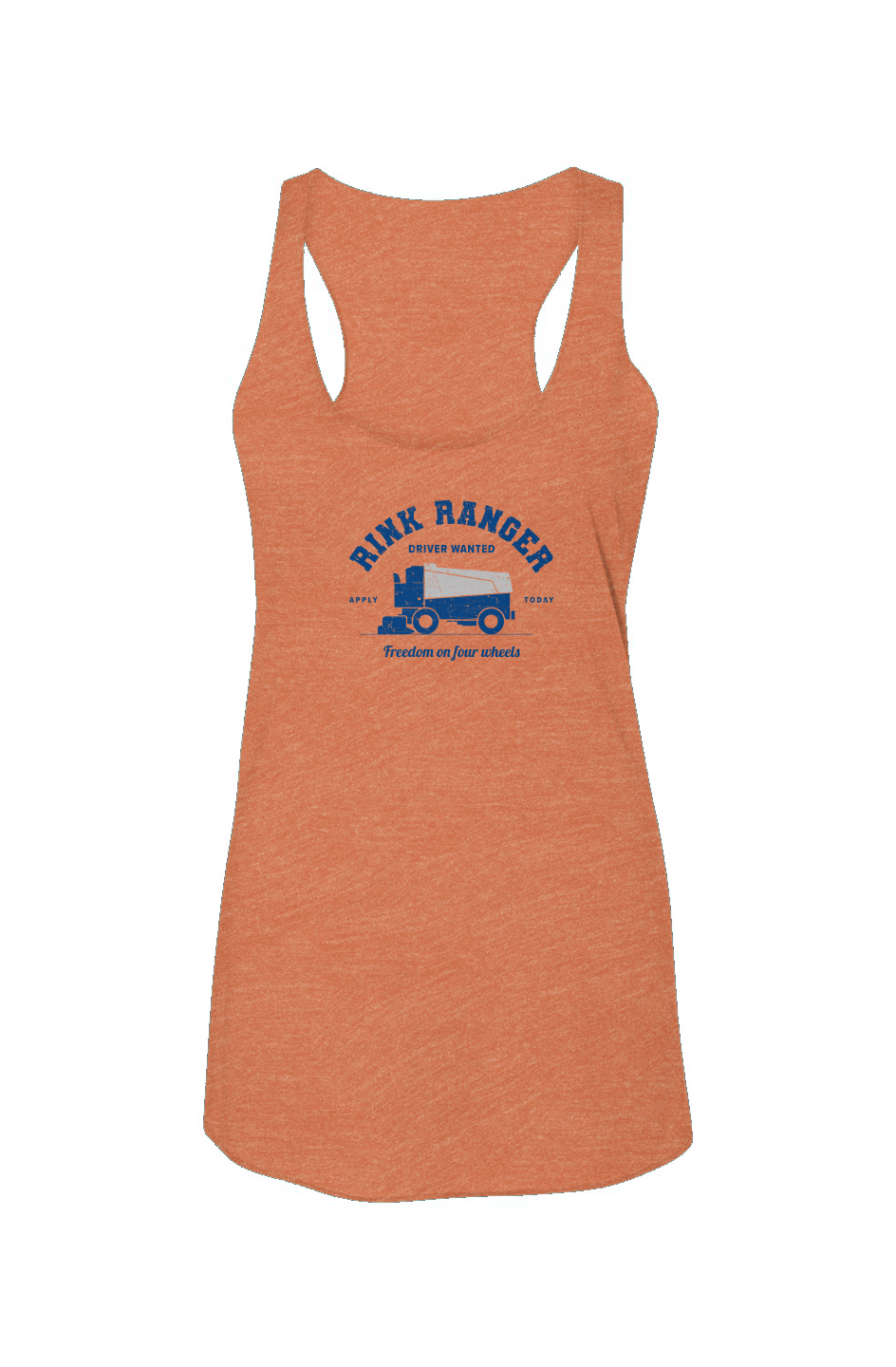 Rink Ranger Racerback Barn Tank Orange | Barn Garb Hockey Threads