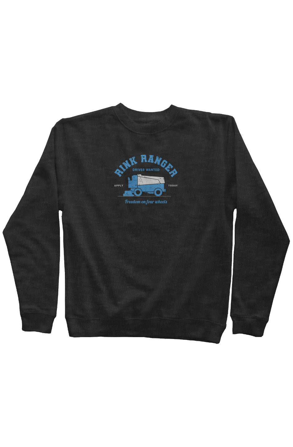 Rink Ranger Rinkside Crewneck Sweatshirt Charcoal | Barn Garb Hockey Threads