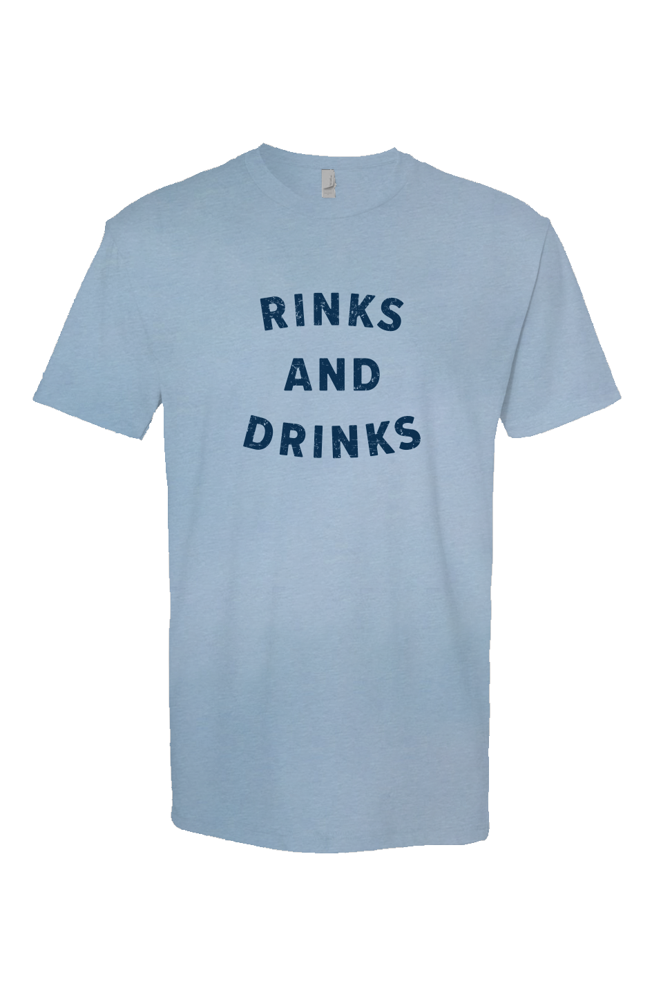 Rinks and Drinks Breakaway Performance Tee Ice Blue | Barn Garb Hockey Threads