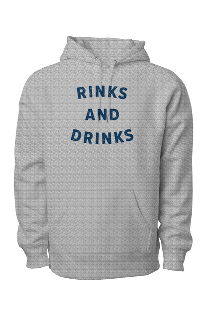 Rinks and Drinks Legend Heavyweight Hoodie Grey | Barn Garb Hockey Threads