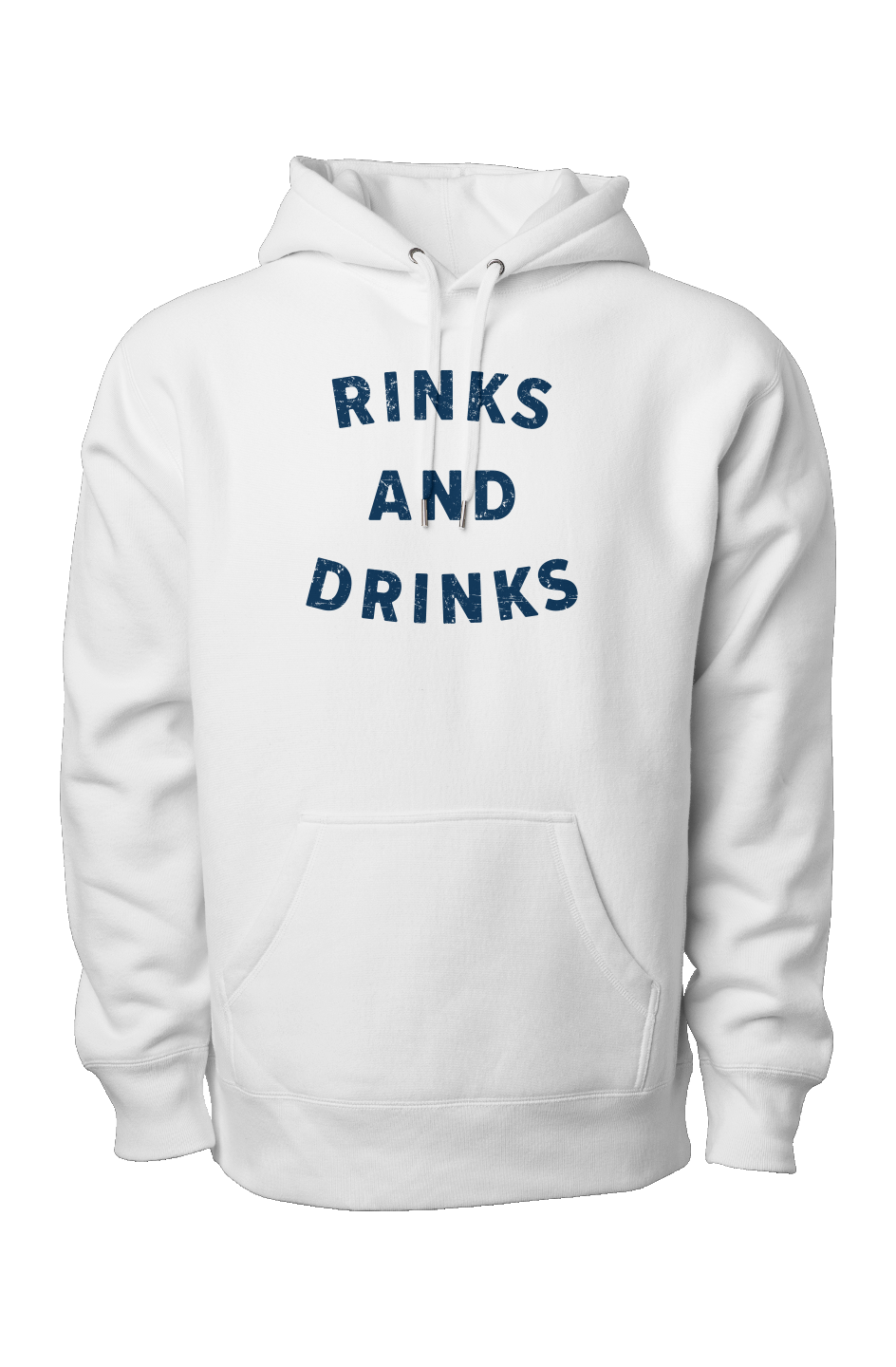 Rinks and Drinks Legend Heavyweight Hoodie White | Barn Garb Hockey Threads