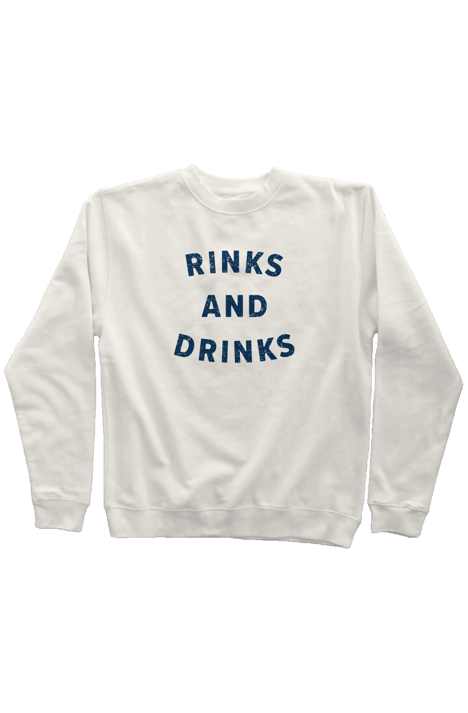 Rinks and Drinks Rinkside Crewneck Sweatshirt Bone | Barn Garb Hockey Threads