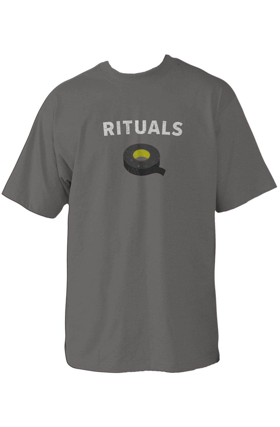 Rituals Black Tape 90s Throwback Tee Charcoal | Barn Garb Hockey Threads