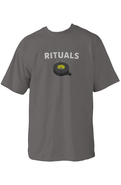 Rituals Black Tape 90s Throwback Tee Charcoal | Barn Garb Hockey Threads